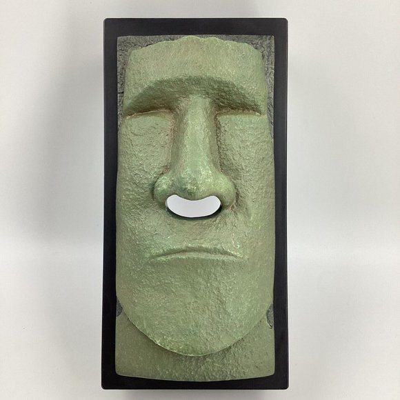 Rotary Hero Inc. Accents Easter Island Stone Head Face Tissue Box